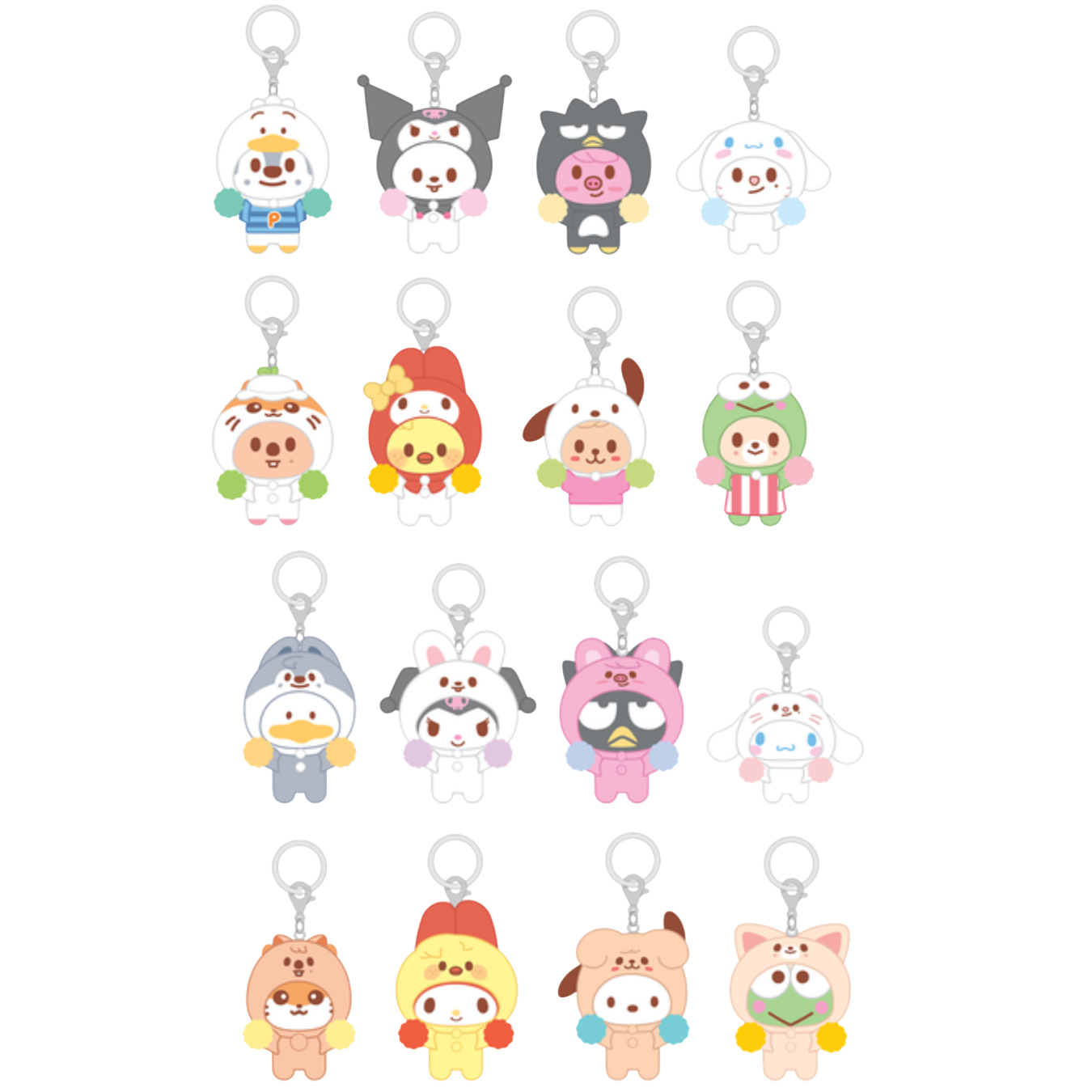 SECRET FLOCKED FIGURE KEYRING (Random 1/16) - SKZOO X SANRIO CHARACTERS